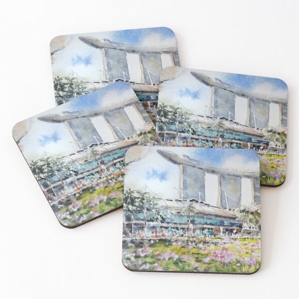 Item preview, Lily pond, Art Science museum, street scene Singapore  designed and sold by Almondtree.