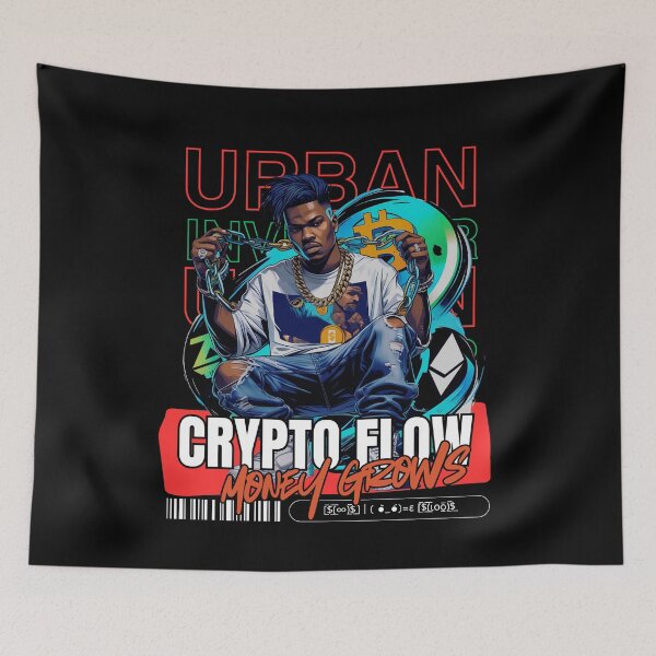 Item preview, Inversor criptográfico urbano: el dinero de Crypto Flow crece designed and sold by Designs-Labs.