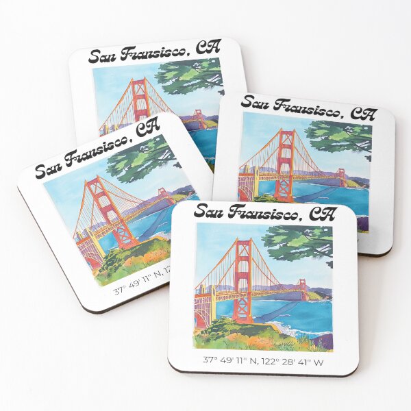 Item preview, GPS Coordinates, San Francisco, CA designed and sold by WhimsiesandWow.