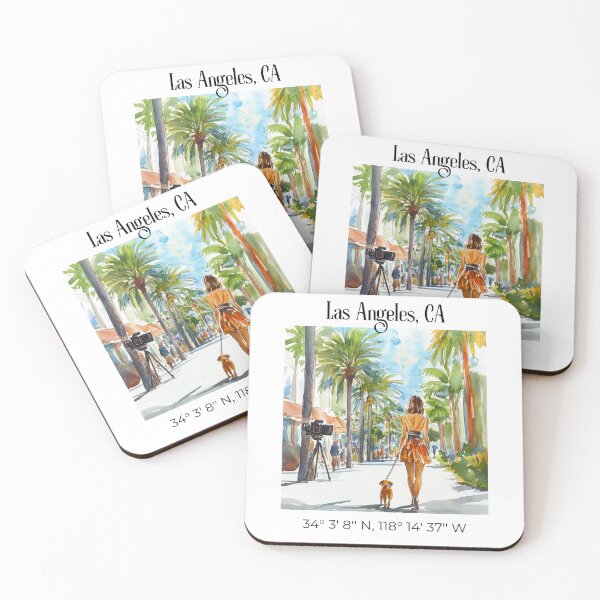 Item preview, GPS Coordinates, Las Angeles, CA designed and sold by WhimsiesandWow.