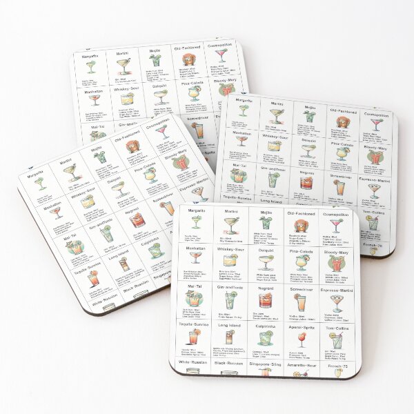Item preview, 25 Classic Cocktails design - A Visual Guide to Timeless Drinks designed and sold by SakuraJapanArt.