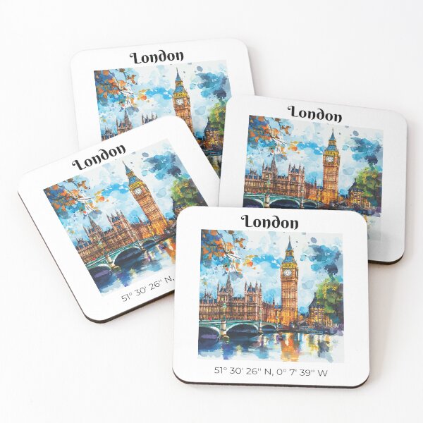 Item preview, GPS Coordinates, London designed and sold by WhimsiesandWow.
