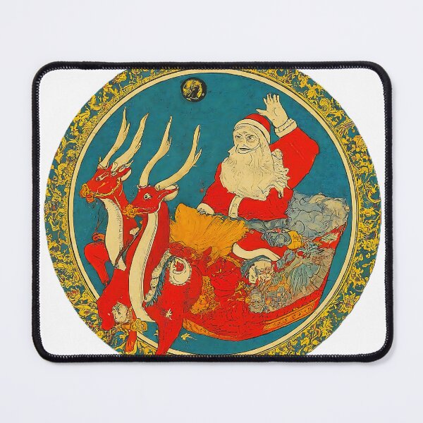 Item preview, Vintage Santa Claus Christmas , Retro Holiday Graphic , Festive Reindeer Santa Design, Christmas Outfit, Nostalgic Xmas designed and sold by Indyadizine.