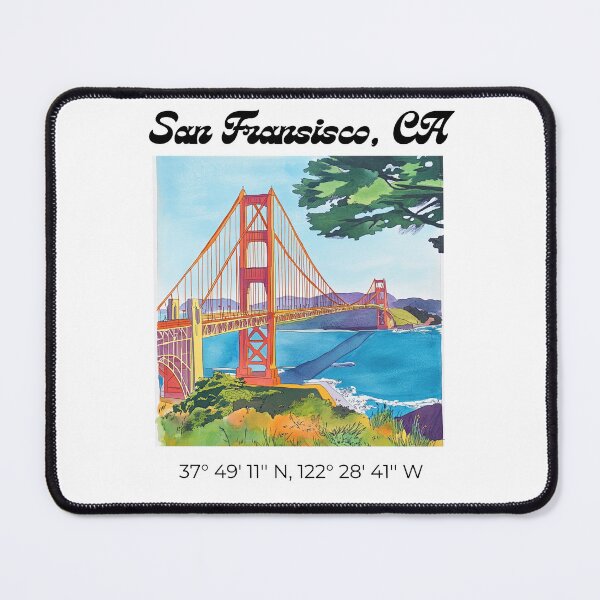 Item preview, GPS Coordinates, San Francisco, CA designed and sold by WhimsiesandWow.