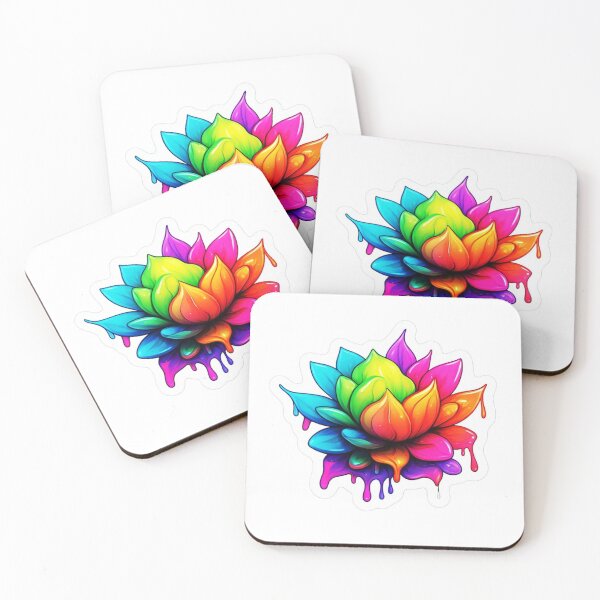 Item preview, Flowers melting like wax or ice cream sticker design  designed and sold by InsightA.