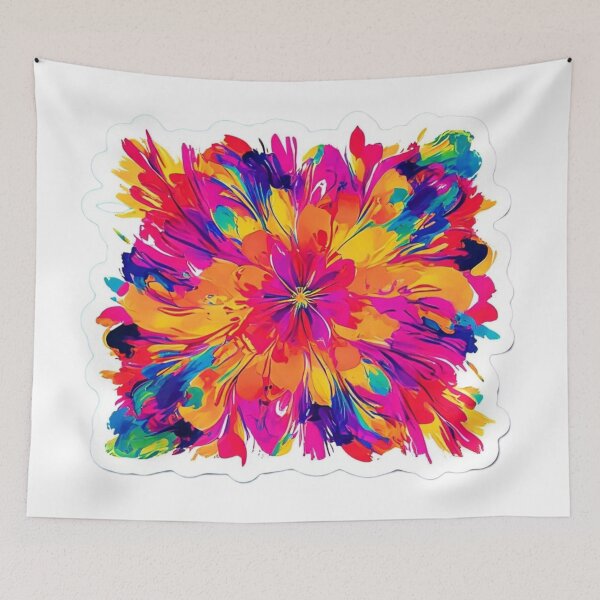Item preview, Abstract floral pattern sticker design  designed and sold by InsightA.