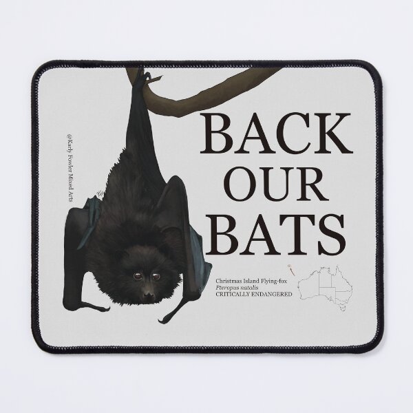 Item preview, Back Our Bats: Christmas Island Flying-fox designed and sold by KarlyFMixedArts.