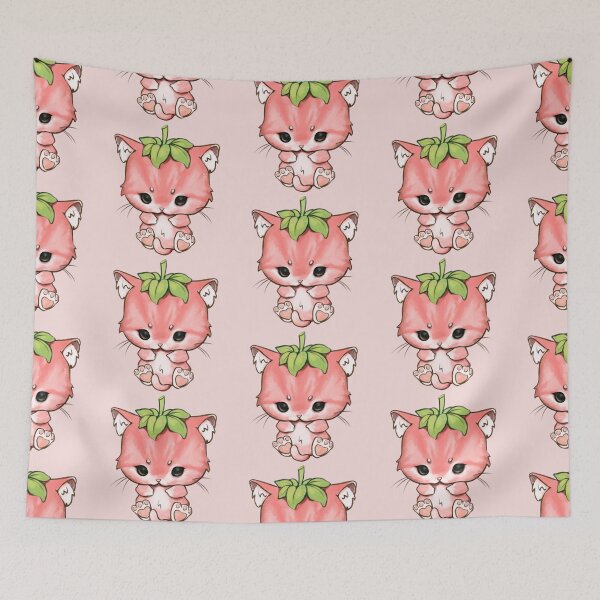 Item preview, Cute Strawberry Cat designed and sold by TunafishArt.