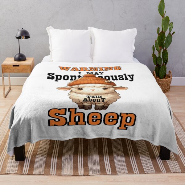Item preview, Warning I May Spontaneously Talk About SHEEP Funny Design Graphic designed and sold by Creat-Des.