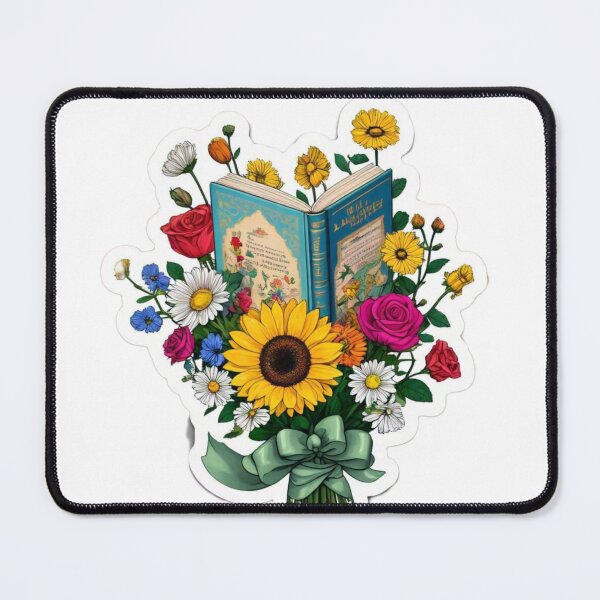 Item preview, Flower with book sticker design designed and sold by InsightA.