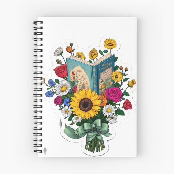 Item preview, Flower with book sticker design  designed and sold by InsightA.
