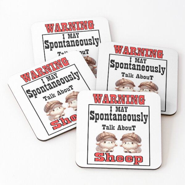 Item preview, Warning I May Spontaneously Talk About SHEEP Funny Design Graphic designed and sold by Creat-Des.
