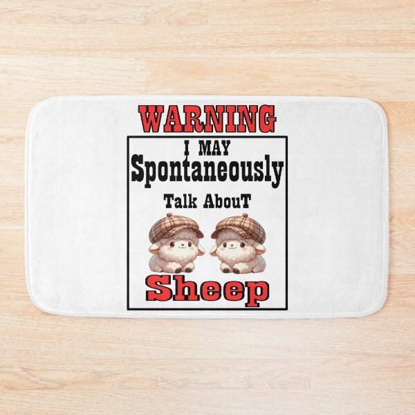 Item preview, Warning I May Spontaneously Talk About SHEEP Funny Design Graphic designed and sold by Creat-Des.