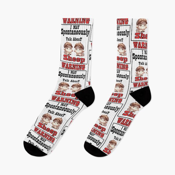 Item preview, Warning I May Spontaneously Talk About SHEEP Funny Design Graphic designed and sold by Creat-Des.