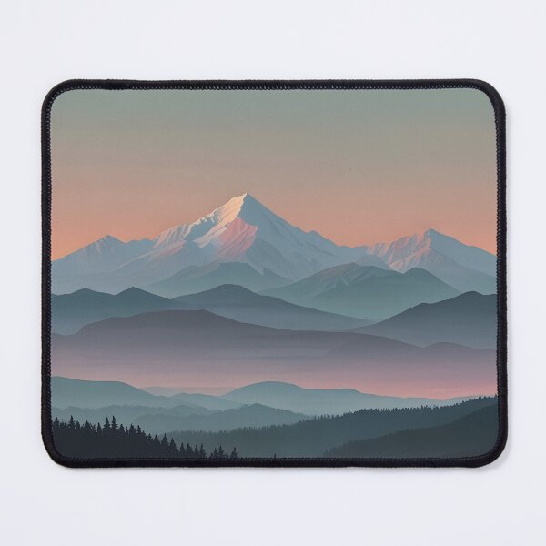 Item preview, A serene mountain landscape at sunrise designed and sold by johndesignwaves.