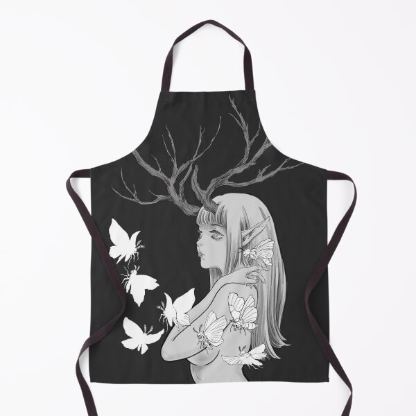 Item preview, Mystical Deer Lady-B&W designed and sold by bignosework.