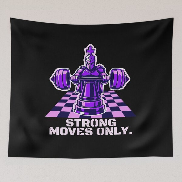 Item preview, Chess and Fitness for Gym-Loving Strategists - Strong moves only designed and sold by Designs-Labs.