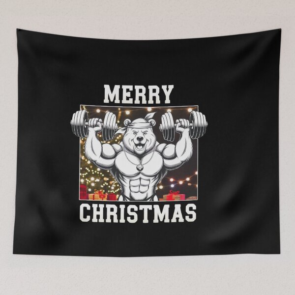 Item preview, Muscular Holiday Bear designed and sold by Tee Studio.