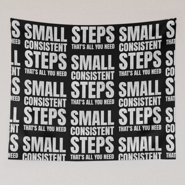 Item preview, Small Consistent Steps Consistency Perseverance Personal Development Positive Uplifting Motivational Quote designed and sold by KLArtzStore.