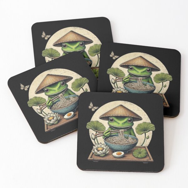 Item preview, Frog Eating Ramen Kawaii Neko Japanese Noodles Anime Lovers  designed and sold by love3617.