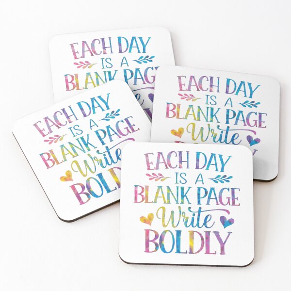 Item preview, Each day is a blank page; write boldly designed and sold by nimmitrends.