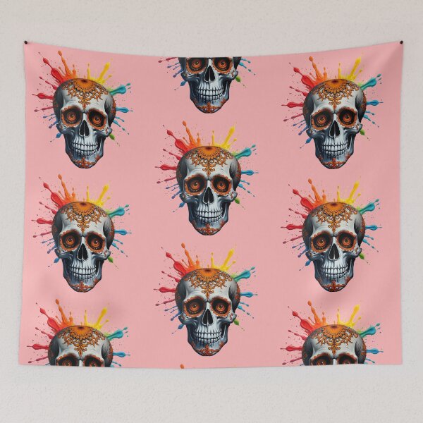 Item preview, Graffiti Día De Los Muertos Skull designed and sold by UmbraDesigns.