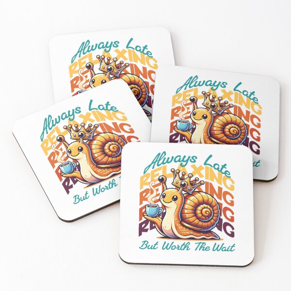 Item preview, Always Late Relaxing Snail designed and sold by Belarte.shop.