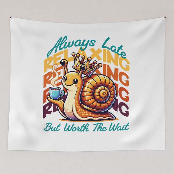 Item preview, Always Late Relaxing Snail designed and sold by Belarte.shop.