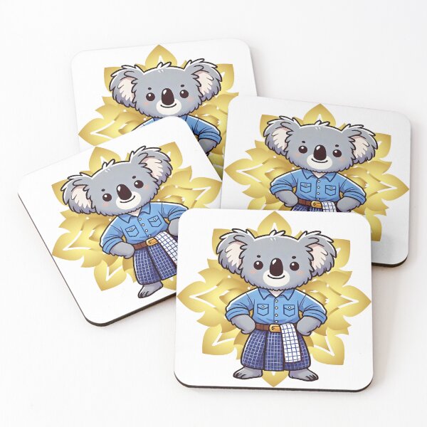 Item preview, Koala in Thai Cultural Dress with Gold Motif   designed and sold by Koalangel.