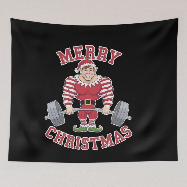 Item preview, Muscular elf Festive designed and sold by Tee Studio.