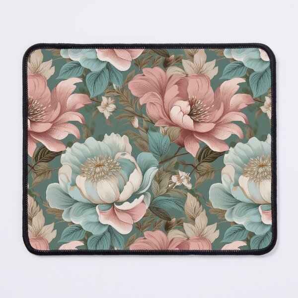 Item preview, Vintage Victorian Peonies Blue Pink Large Floral designed and sold by Laura DeCamp.