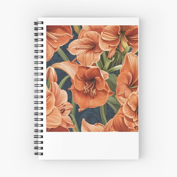 Item preview, Orange Amaryllis Pattern designed and sold by HOMETOWN86.