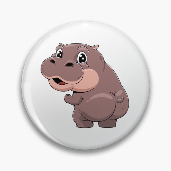 Item preview, Cute Cartoon Hippo Showing Off Butt. Moo Deng designed and sold by sararoom.