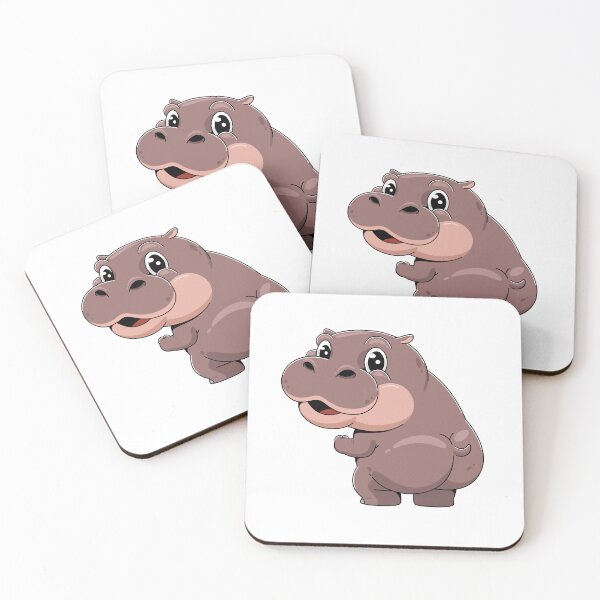 Item preview, Cute Cartoon Hippo Showing Off Butt. Moo Deng designed and sold by sararoom.