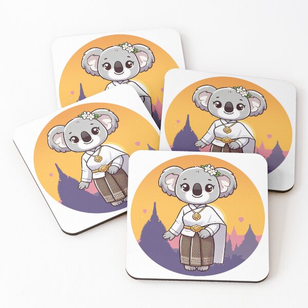 Item preview, Koala in Thai Attire at Sunset Silhouette   designed and sold by Koalangel.
