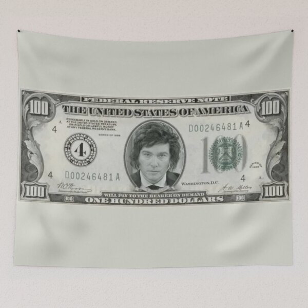 Item preview, Javier Milei Featured on a Dollar Bill designed and sold by MechanicalART.