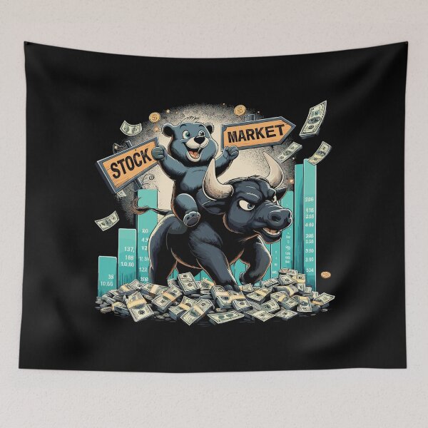 Item preview, stock market stock exchange bull bear profit gift designed and sold by Pineapple-Tree.
