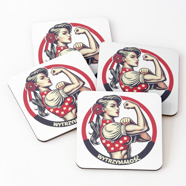 Item preview, Strength strong woman Polish Poland retro gift designed and sold by Pineapple-Tree.