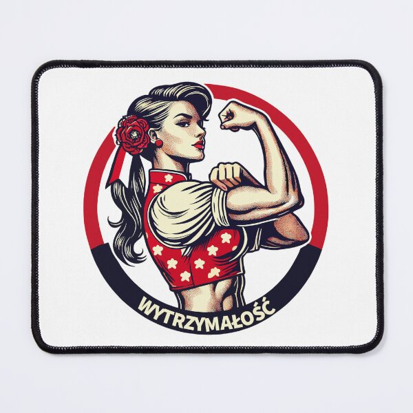 Item preview, Strength strong woman Polish Poland retro gift designed and sold by Pineapple-Tree.
