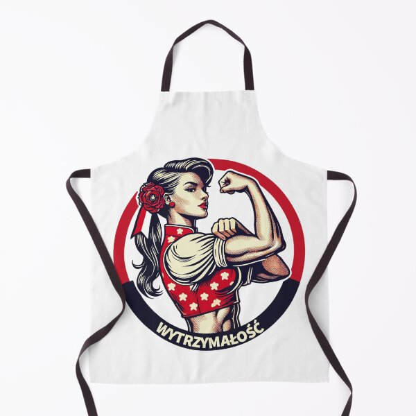 Item preview, Strength strong woman Polish Poland retro gift designed and sold by Pineapple-Tree.