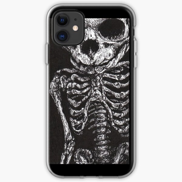 Leaning Skeleton iPhone Soft Case