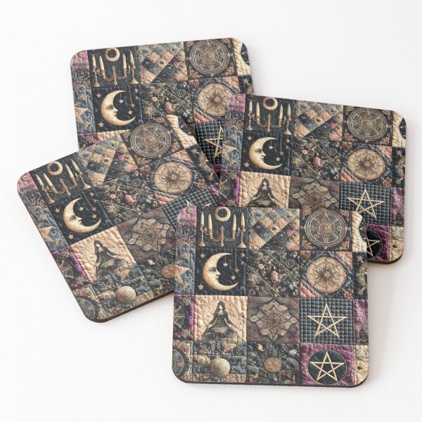 Item preview, witchy whimsigoth patchwork designed and sold by inthewitchelm.
