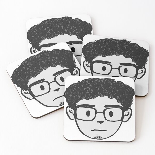 Item preview, Cute Curly Comic Boy with Glasses and Goatee designed and sold by nobitamins.