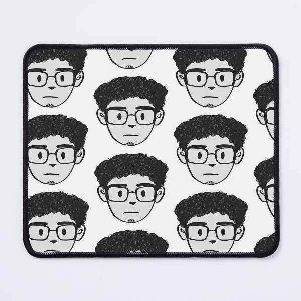 Item preview, Cute Curly Comic Boy with Glasses and Goatee designed and sold by nobitamins.