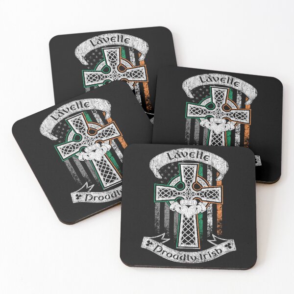 Item preview, Lavelle family Irish Americans, US flag, Ireland flag, claddagh ring, celtic Cross vintage designed and sold by 9X FR.