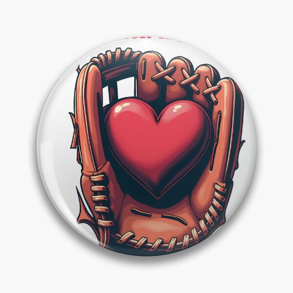 Item preview, A classic baseball glove cradling a vibrant red heart designed and sold by vartisvit.