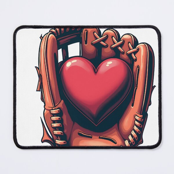 Item preview, A classic baseball glove cradling a vibrant red heart designed and sold by vartisvit.