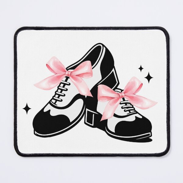 Item preview, Tap Shoes with Pink Coquette Bows Tap Dance designed and sold by SarahFinnDesign.