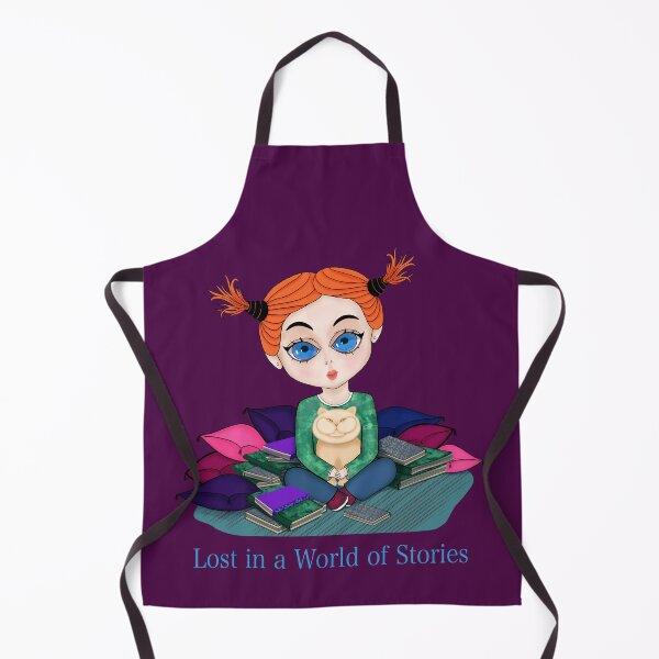 Item preview, Girl with books and Сat. Lost in a World of Stories designed and sold by KateQR.