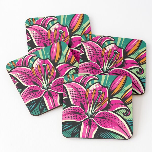 Item preview, Asiatic lily pop art designed and sold by Kate Kornitsky.